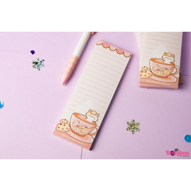 

Kawaii Memo Pad Bob the Cat • tear away memo • padpaper note pad, cute memo • block notes kawaii stationery