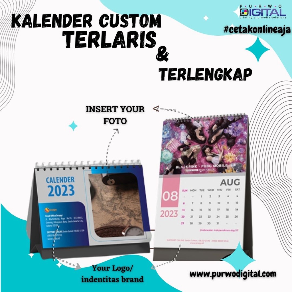 

KALENDER MEJA CUSTOM / TERMURAH / DESAIN FOTO / LOGO / KALENDER 2023