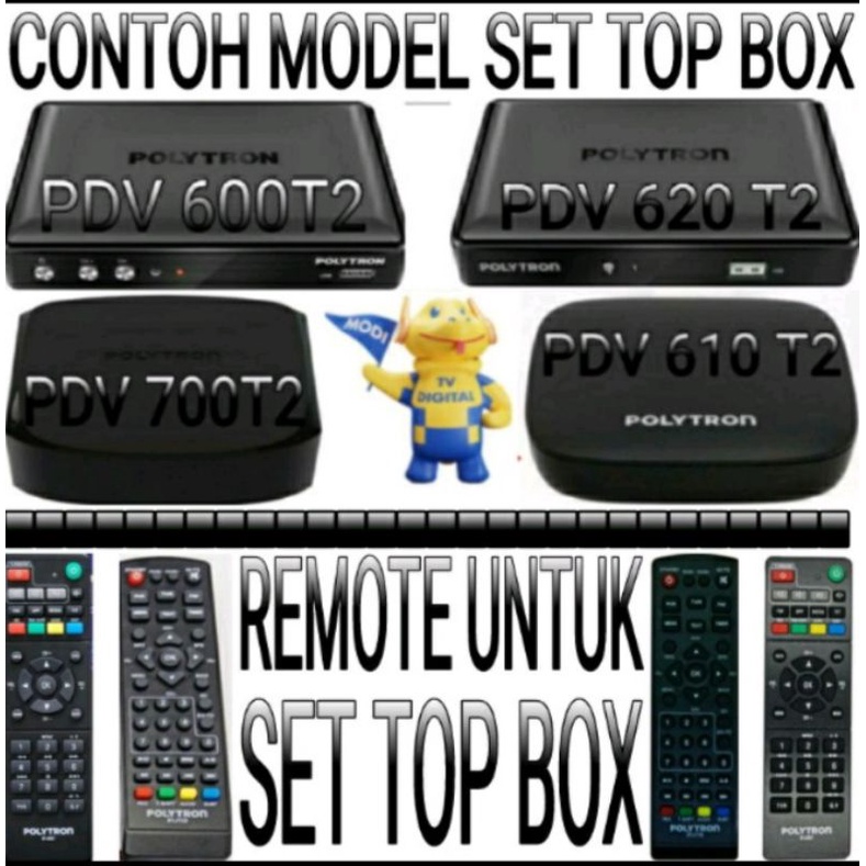 Remote Set Top Box Polytron tv Digital