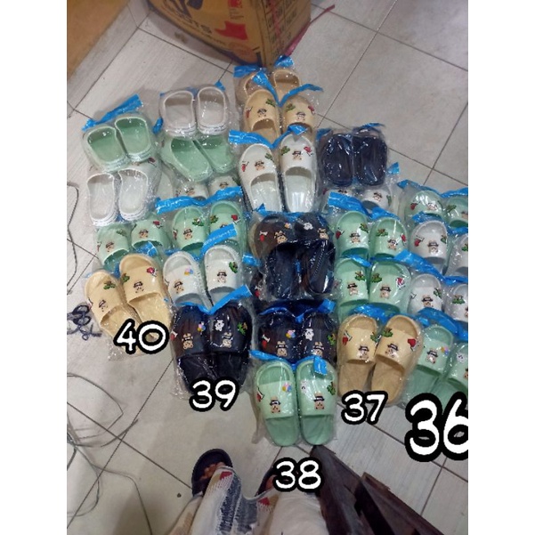 Sandal Jelly Fuji Motif Bear Import/Sandal Wedges Wanita Platform Tebal Terbaru