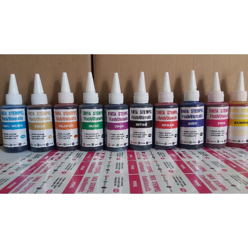 

Refil TINTA STEMPEL FLASH UK 100ML ALL WARNA JunDW
