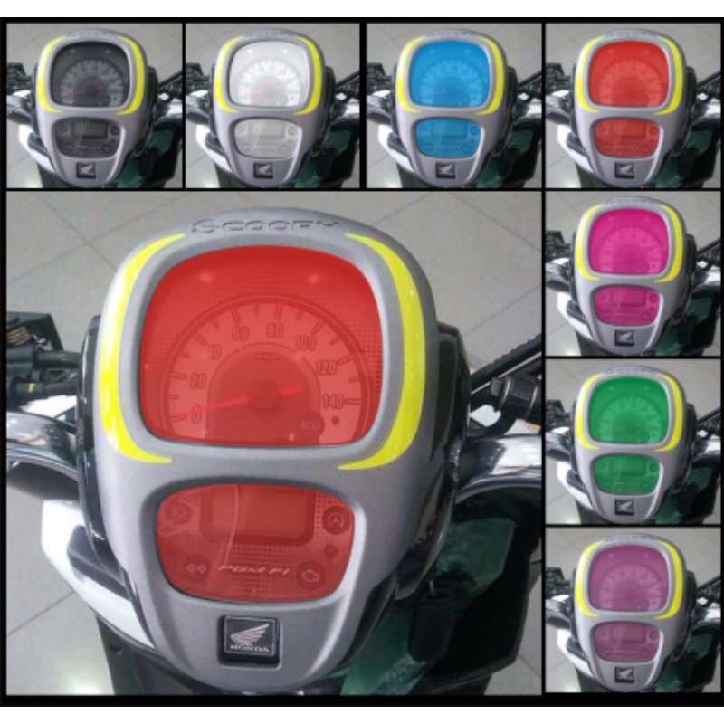 stiker transfaran anti gores spidometer scoopy