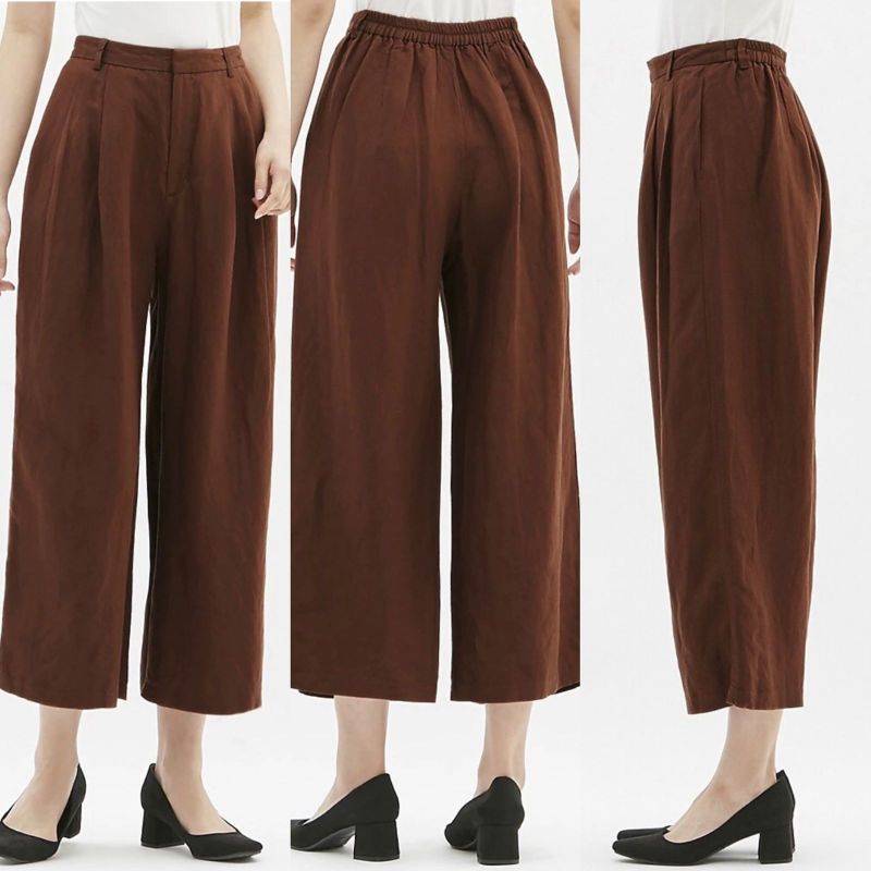 Gu linen wide pants