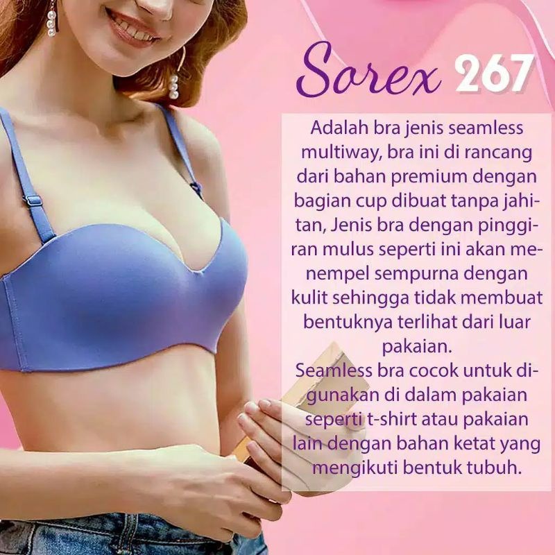 Bra Sorex Lifestyle Bra 267 / Bra Anti Nyeplak / Bra Seamless Kawat Kait 2