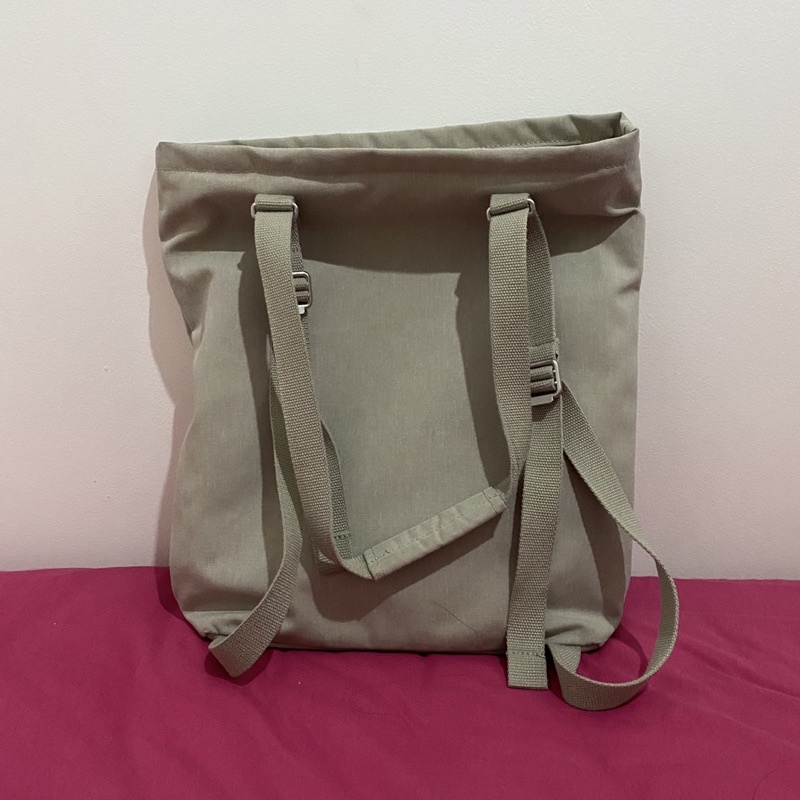 PRELOVED IKEA DRÖMSÄCK Tote Bag Grey tas jinjing totebag backpack ransel 2 in 1 2in1