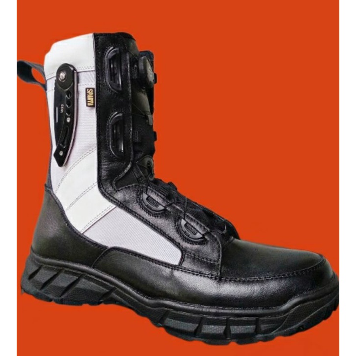 Sepatu Pdl Tali Putar Boa parabellum Dinas Provos TNI ABRI AD Satpam Security Satpol-PP Banser