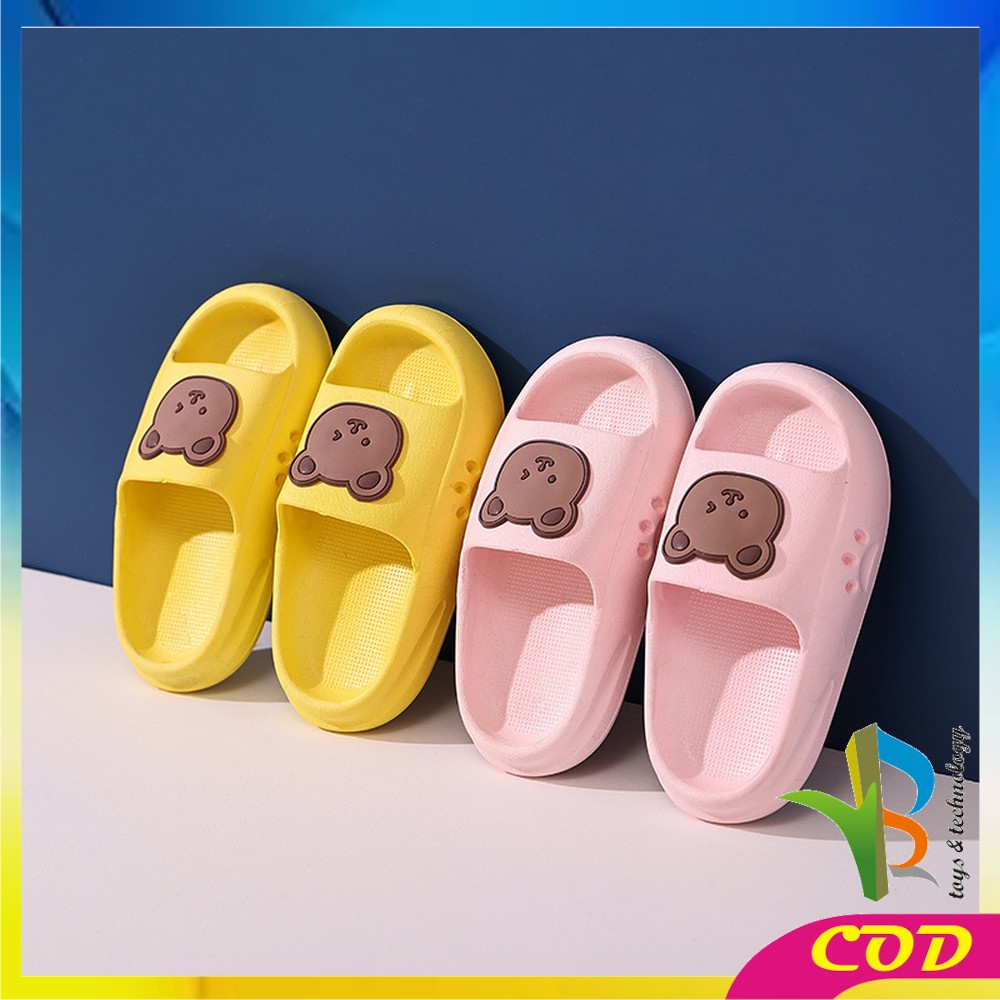 RB-S45 Sandal Anak Perempuan Laki Laki Model Slip On Motif Beruang Anti Slip / Sandals Bear Baby Slippers High Quality Import