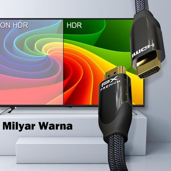 Kabel HDMI Ultra HD 4K High Speed HDR Nylon Braided 2M PX HD2-2MX