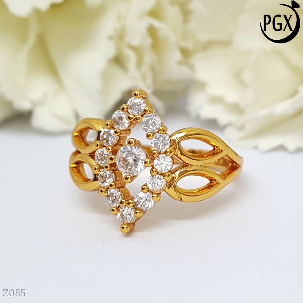 PGX Cincin Xuping Wanita Lapis Emas Aksesoris Perhiasan Fashion Premium - Z085