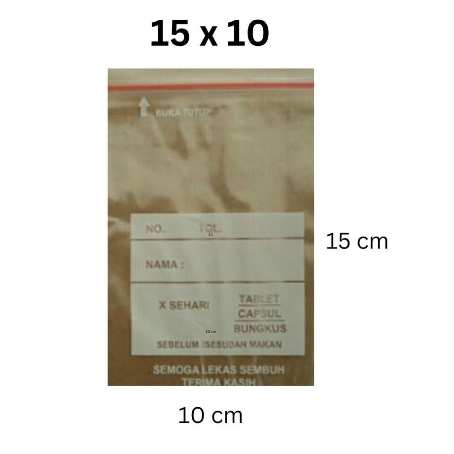 Plastik Klip Obat 15 x 10 Bening 15x10 Plastik Klip 15cm x 10cm Plastik Obat Warna Bening 15 x 10 Pl