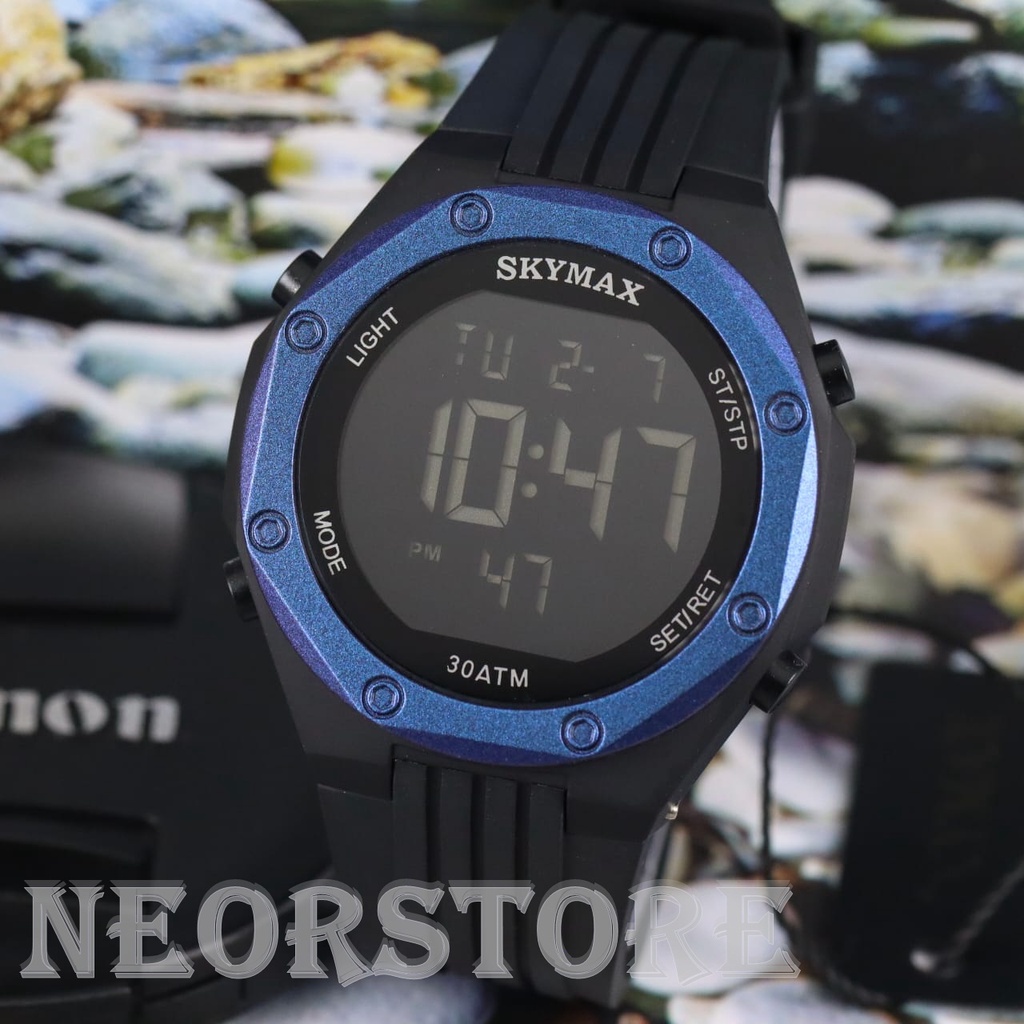 Jam Tangan Pria Skymax 2207RING Warna Digital Waterproof