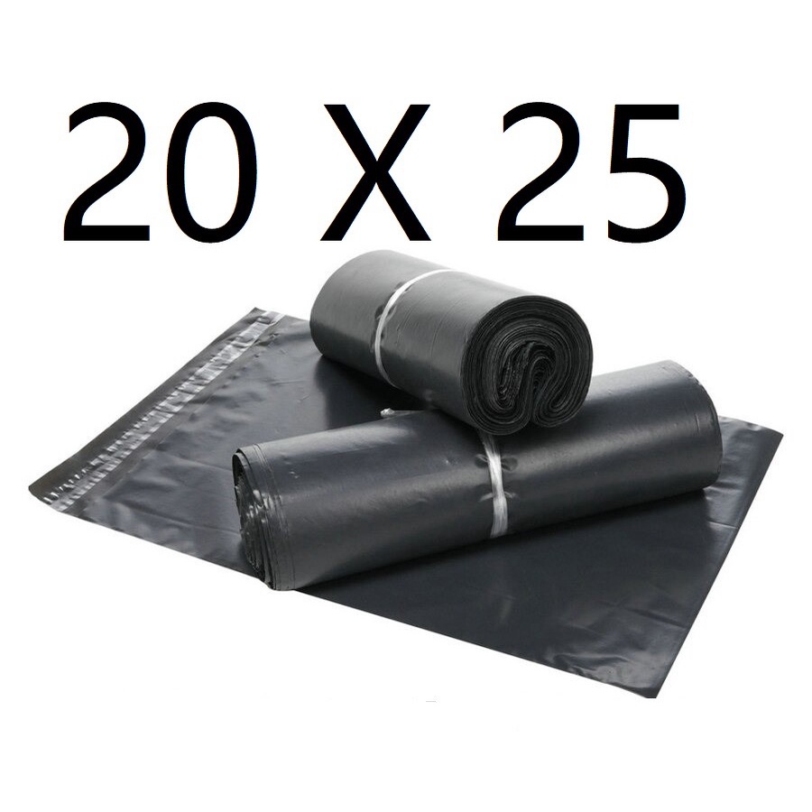 TAFFPACK UKURAN 20 X 25  Kantong Amplop Plastik Packing Polymailer Polybag Doff 50 Micron 1PACK 100 PCS  - Black