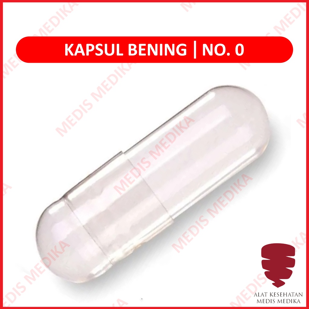 Cangkang Kapsul Kosong No 0 Isi 1000 Pcs Kulit Kapsul Obat Natural Bening
