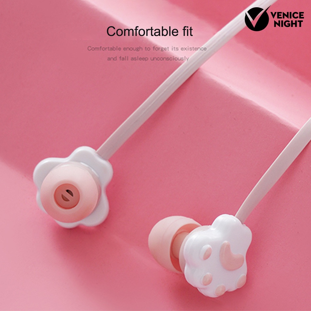 (VNEP) (Berkabel) Earphone Desain Cakar Kucing Kartun Lucu Headphone In-ear 3.5mm Universal untuk Ponsel