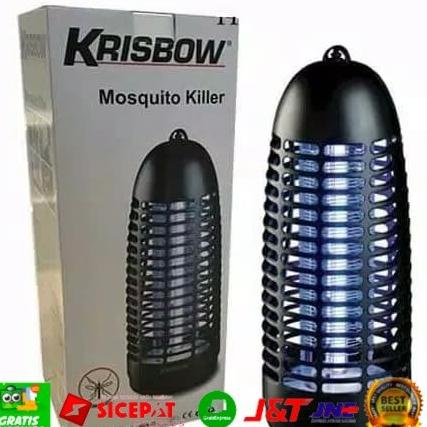 Krisbow JS 300 Lampu Perangkap Nyamuk Hitam 6W, Dimensi 32x12x12 cm