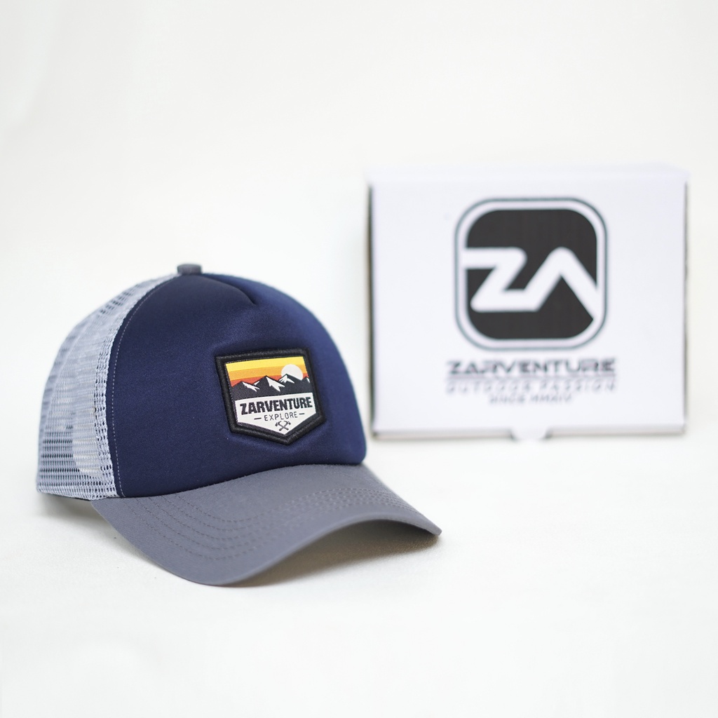 TOPI trucker jaring busa zarventure NAVY ABU 82