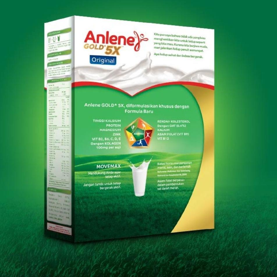 

☠ Anlene Gold 5X Susu Bubuk Original 3 x 885g - Nutrisi Tulang, Sendi, dan Otot レ