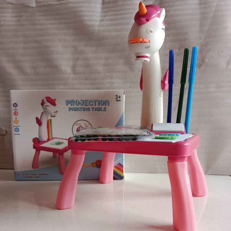 mainan anak projection painting table 12pcs watercolour pen 2200-8