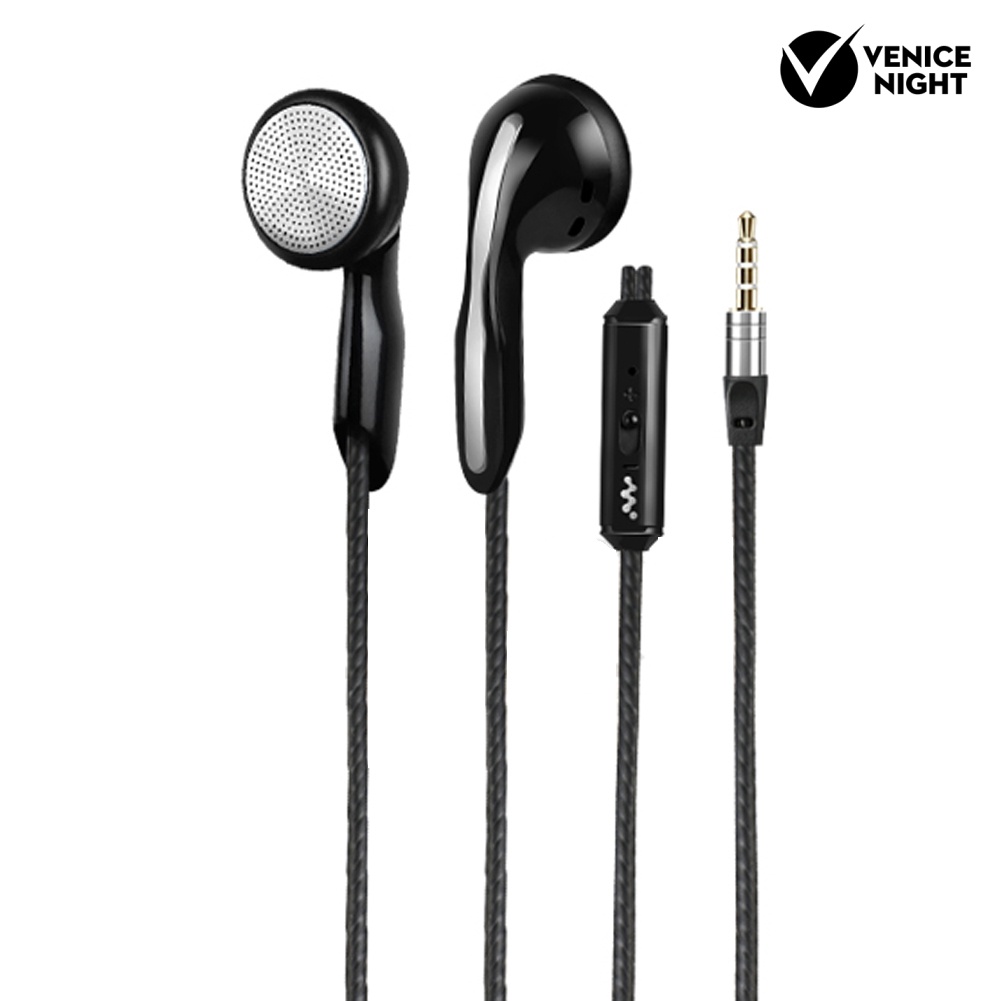 (VNEP) (Berkabel) Stereo 3.5mm In-ear Earbuds Earphone Universal Headphone dengan Mic untuk Smartphone