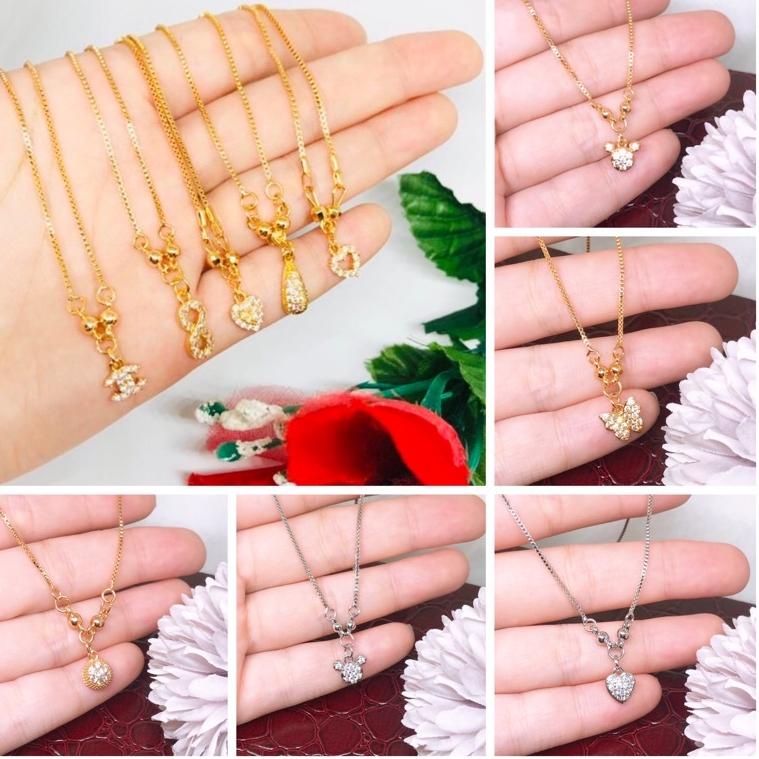 Kalung Liontin anak Mata Emas 24k  F69W