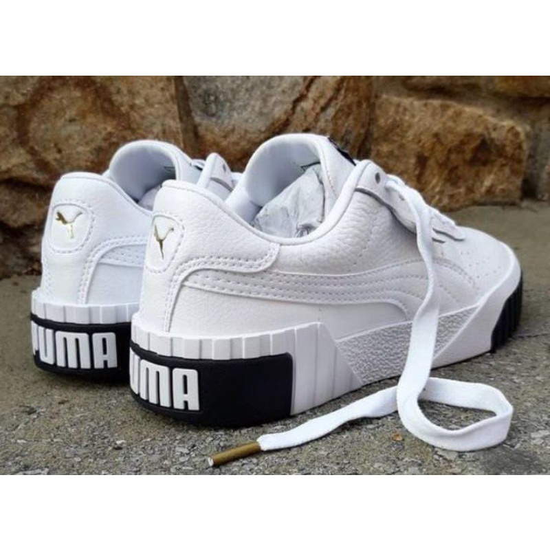 Sepatu PM Cali Bold White Black Original Bnwb OEM Sneakers Pria Dan Wanita