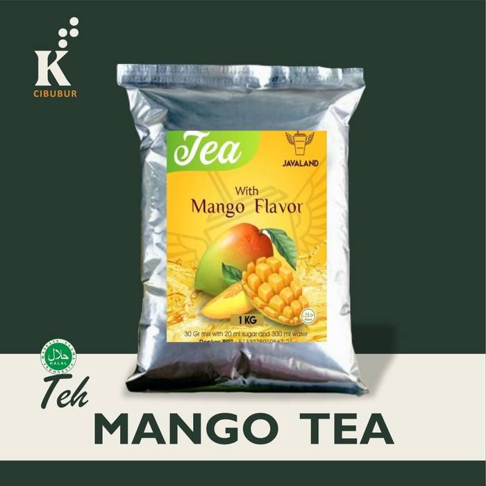 

RASA MANGO TEA BUBUK MINUMAN KILOAN BUBBLE POWDER DRINK JAVALAND 1KG