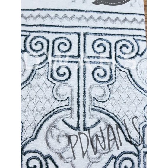 Baju Koko Lengan Panjang Putih Tulang Kemeja Koko Bordir ALSPJG20 - Putih Tulang, M