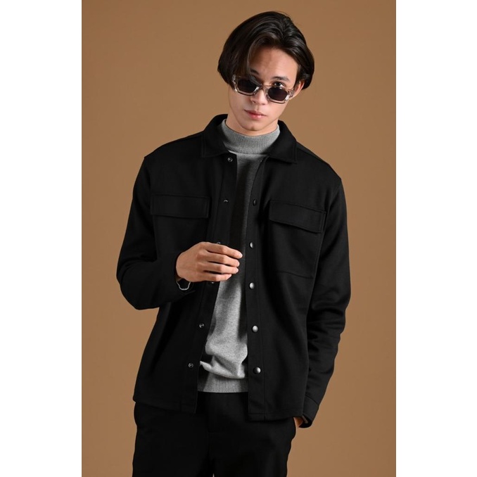 JAKET PREPP STUDIO SHACKET JACKET BLACK