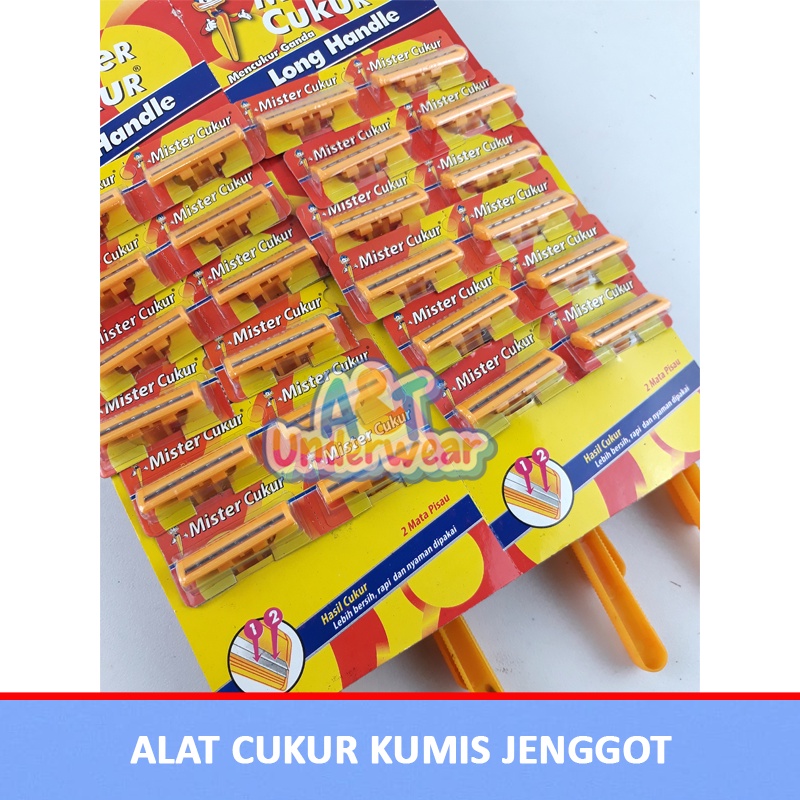 AT322-Alat cukur Kumis jenggot/Pencukur bulu kemaluan 2 mata pisau