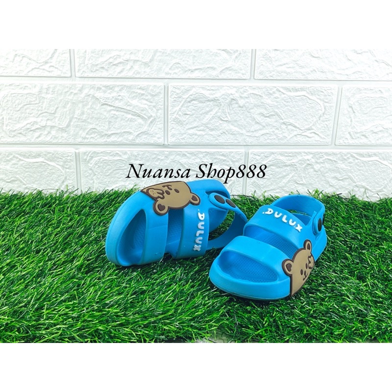 DX-391E-BN Sandal Gunung Anak Laki-Laki / Sandal Selop Dua Tali Tali Belakang Motif Beruang Merek Dulux Ukuran 20-25