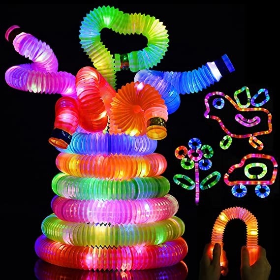 Pop Pipe Tubes LED Fidget Toys Light Stick Mainan Anak Pipa Viral 0851