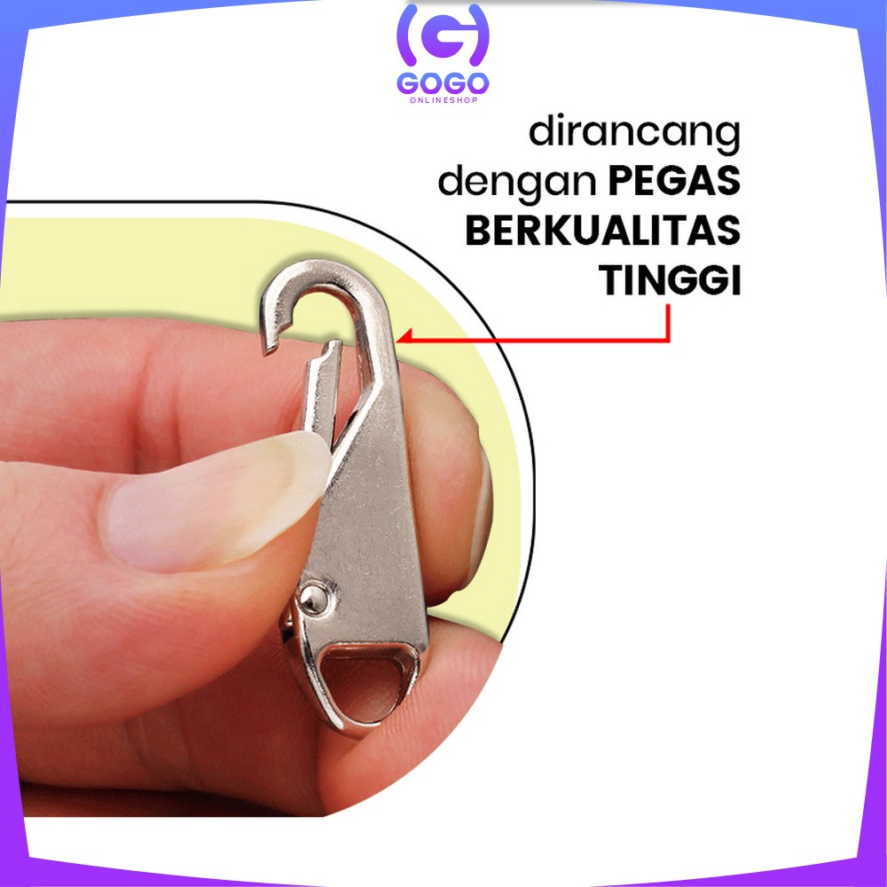 GOGO-C637 Pengait Restleting Universal Zipper Cantelan Gantungan serbaguna / Cantelan Alat Penarik Sleting Bisa Dilepas Pasang