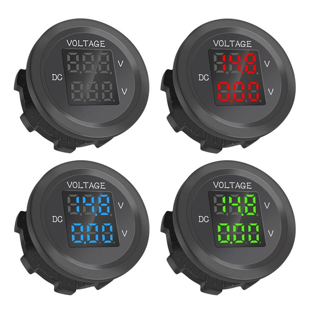 Top Voltmeter Digital Voltmeter Dual Display Tes Tegangan Untuk Pengukur Volt Motor Mobil