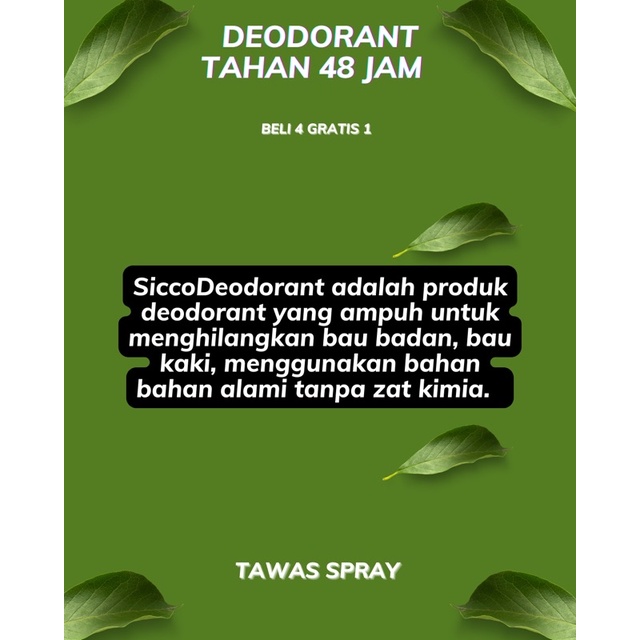 Deodorant Spray Natural Penghilang Bau Badan dan Kaki Ampuh by Sicco Care