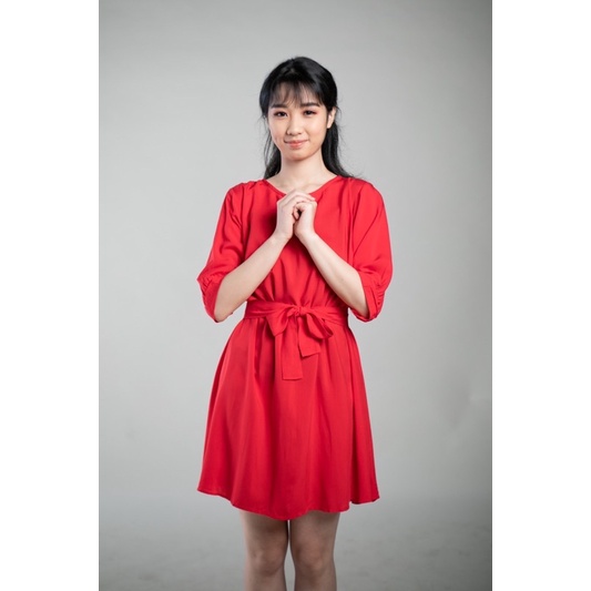 dress casual wanita special edisi christmas Gisella / dress rayon