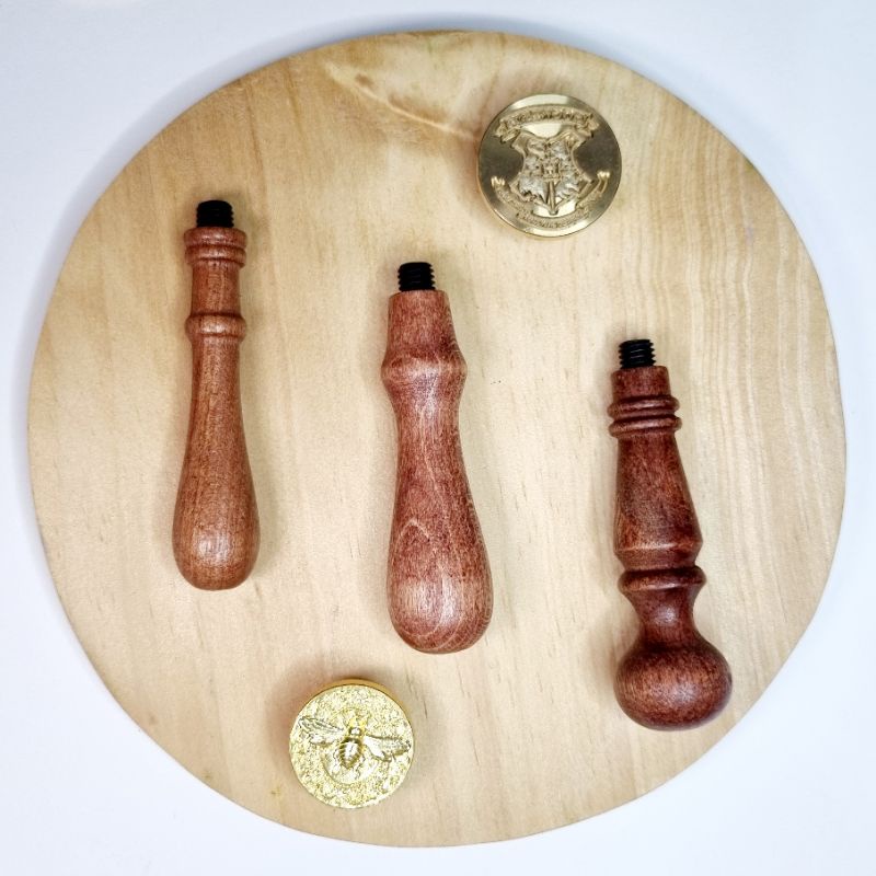 

Wood Handle Wax Seal Gagang Stempel Lilin berbahan Kayu Aesthetic // Dimino