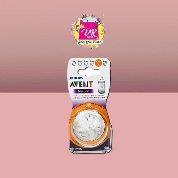 Philips Avent Teat Natural Medium Flow 9M+ / Dot Botol Bayi