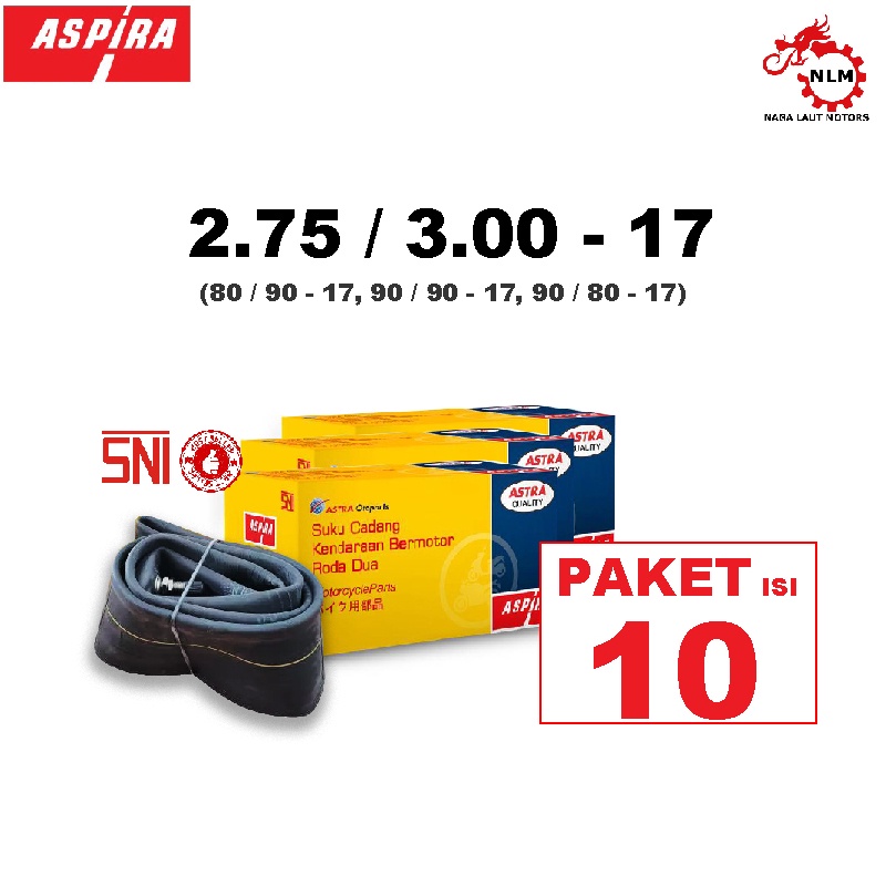 PAKET ASPIRA Ban Dalam 275/300-17 isi 10 PCS