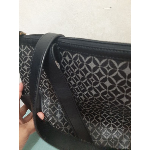 preloved 1 set tas dan dompet wanita fossil