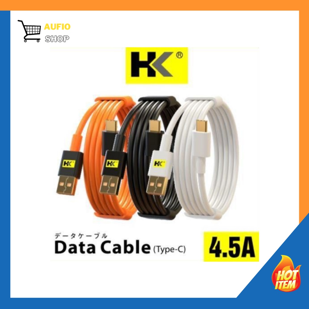 Kabel Data USB HK 4.5A Type C VOOC dan Fast Charging Support For Huawei P20 P30 P70 Samsung NOTE 20 Ultra S20+