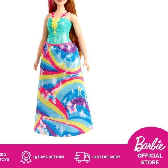 Barbie Dreamtopia Princess Curvy Doll Blonde with Pink Hairstreak