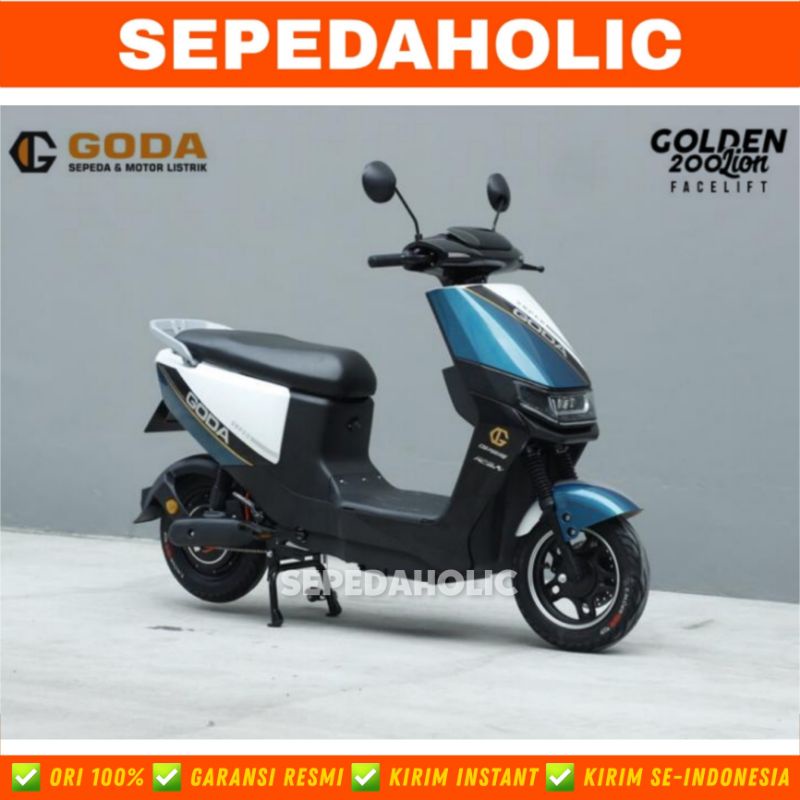 Sepeda Motor Listrik GODA GOLDEN LION 200 NEW Facelift 800 Watt Electric