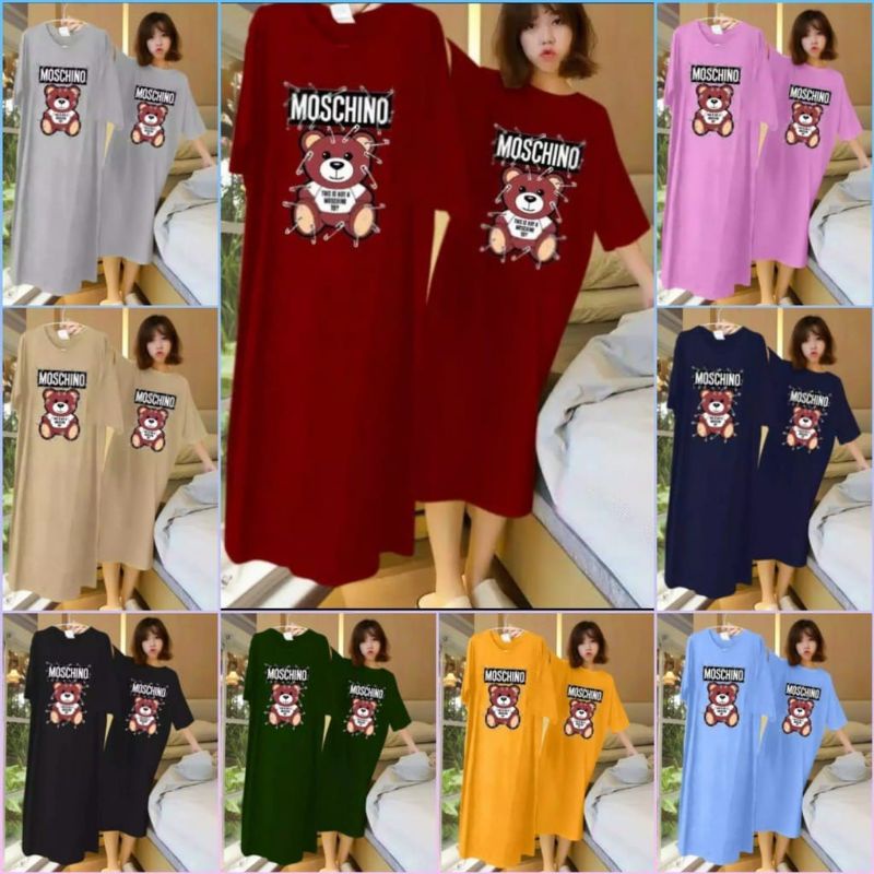 long dress/tunik/daster kaos korea