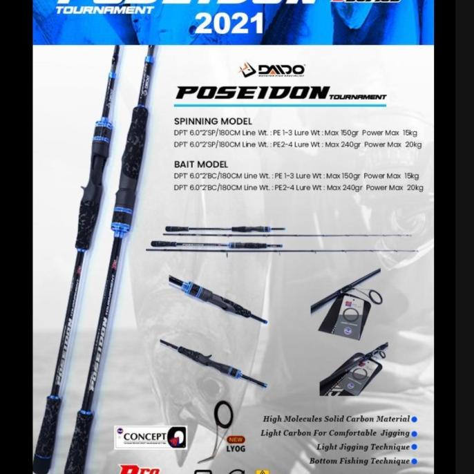 Sale joran daido poseidon pro new tournament 602 180 cm spinning