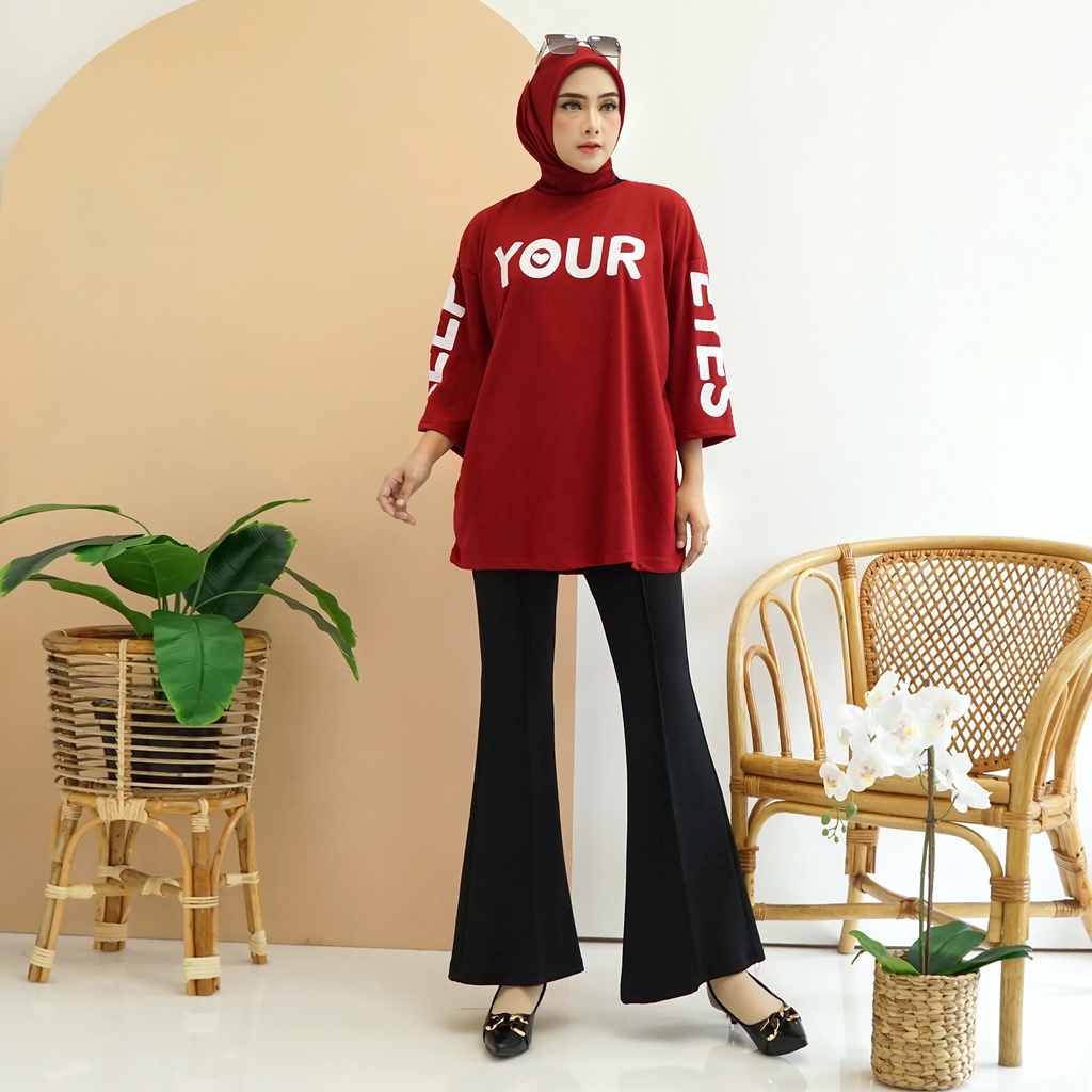 GR ATASAN BASIC OVERSIZE / KOREAN TOP KAOS JUMBO LD 135 TUNIK BABYTERRY SR327