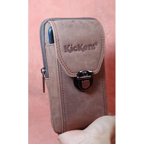 Dompet Hp Pinggang Pria Kulit Crazy Horse Sapi Asli