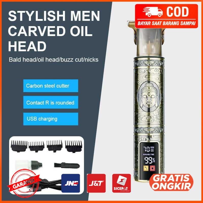 Alat Cukur Rambut Elektrik Hair Clipper Trimmer Model Buddha T9