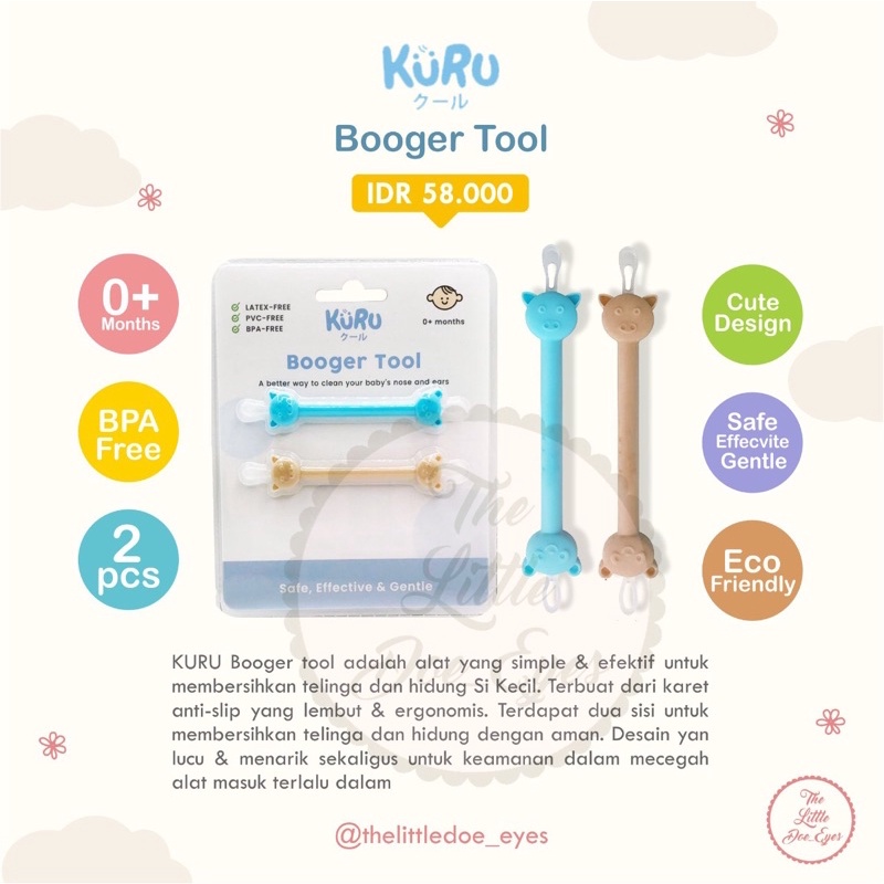 Kuru Booger Tool - Pembersih Hidung dan Telinga Anak Bayi