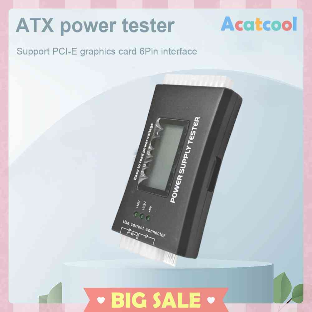 Tester Power Supply Komputer 20 / 24 Pin Dengan Layar LCD Untuk ATX BTX ITX TFX