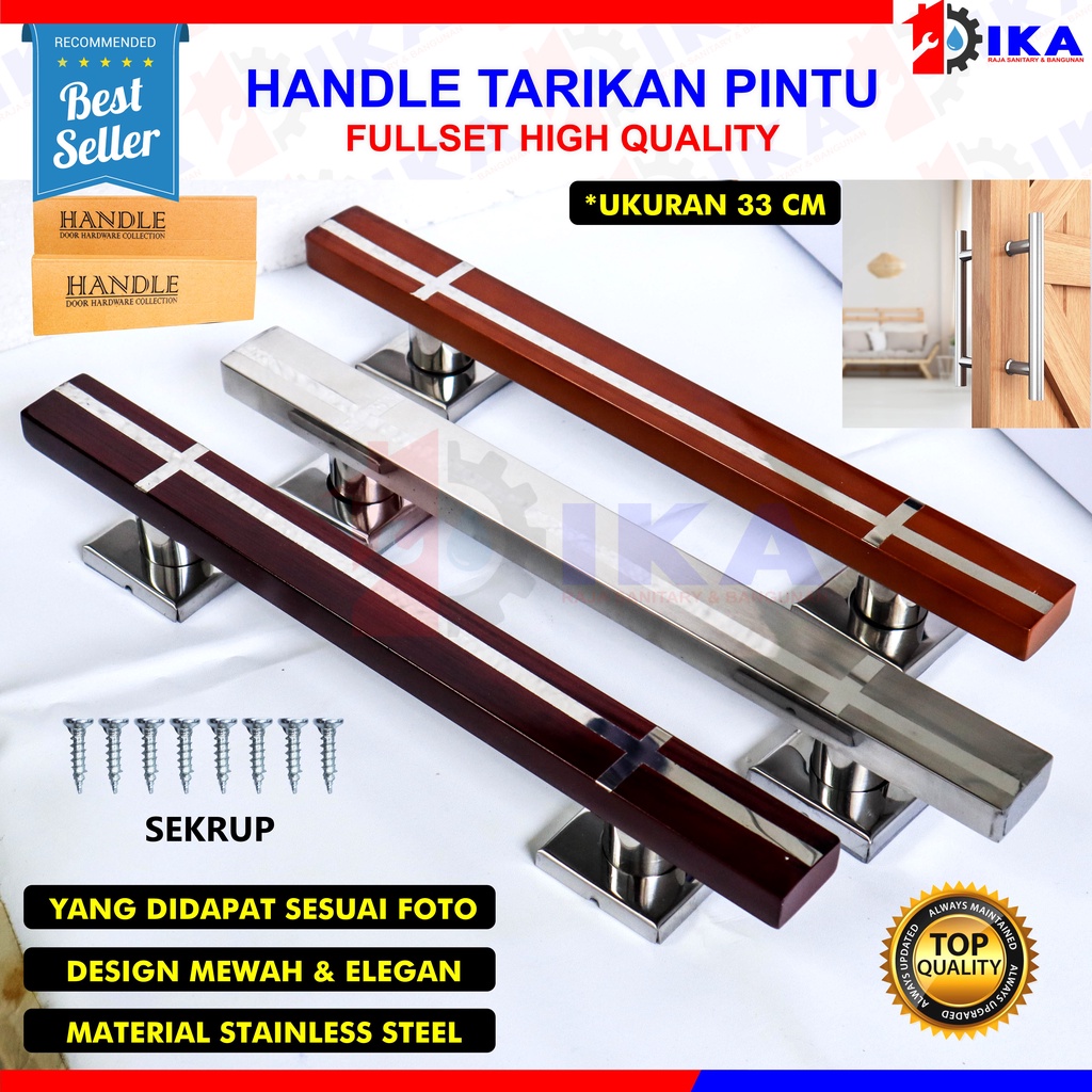TARIKAN HANDLE / GAGANG PINTU UTAMA 35 CM SISIK NAGA ANTI KARAT 100% VERINO MEWAH ELEGAN MODERN TOP